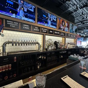 Bar area and taps