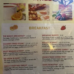 Breakfast Menu