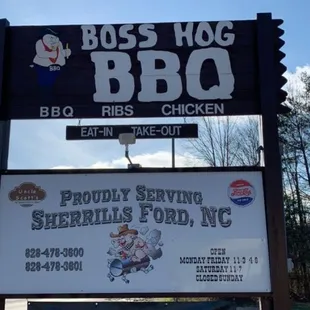 Hours of operation and new sign!