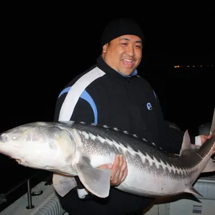This 63 inch sturgeon weighed over 50 lbs