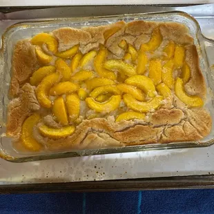THIS IS A PEACH COBBLER!    Message me for my recipe!