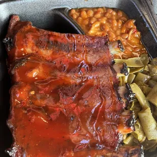 ribs and beans