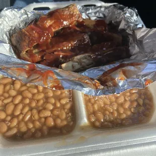 Ribs and double beans
