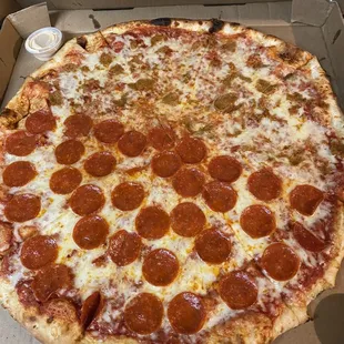 Half &amp; Half Traditional: Sausage &amp; pepperoni