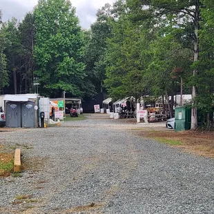 Paintball check in and courtyard