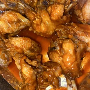 I tried my best to take a good pic but I couldn't. Worst wings ever. Not the sauce but the wings themselves were no good.