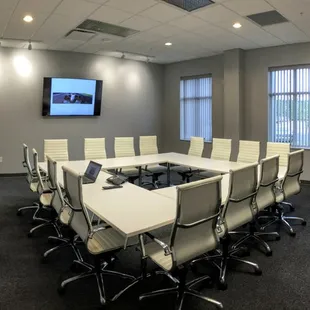 Speedway Boardroom.  Space for up to 20 people, wifi, whiteboards, HDMI hookup for 70" display, and a toolbox for good measure.