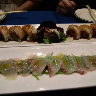 sashimi, sushi, sushi and sashimi, food