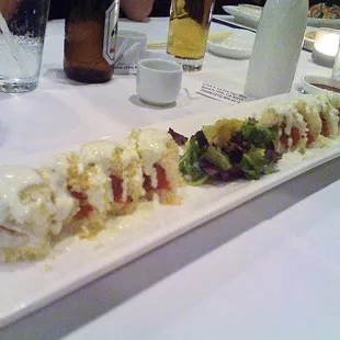 Gun Brothers roll, asahi &amp; hot sake