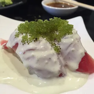 Tuna with Wasabi Sour Cream Sauce
