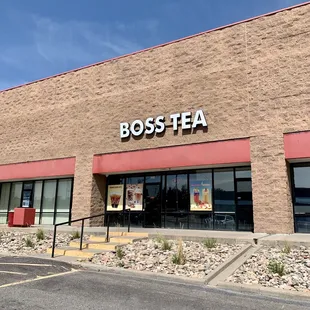 the front of the building