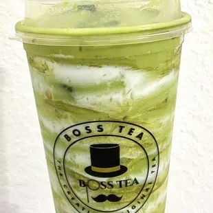 Matcha Hurricane with boba