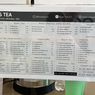 Better view of the menu