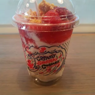 Strawberry cheesecake custard!