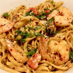 Seafood Rosada Pasta takeout plated by Me.