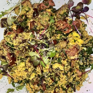 a plate of food on a table