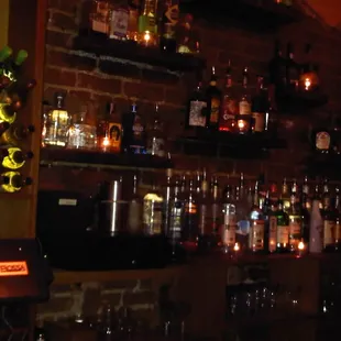 fully stocked bar on the first level