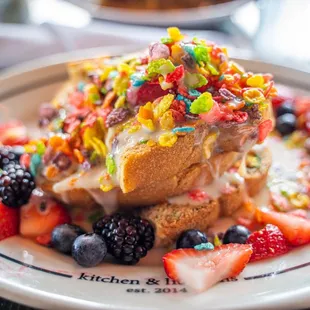 Fruity pebbles french toast