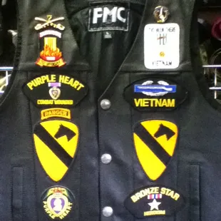 We sew patches on for you.