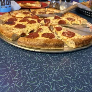 Large Pepperoni pizza