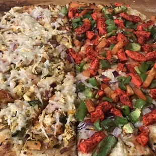 Vegan half Chili Chicken half Tandoori Chicken