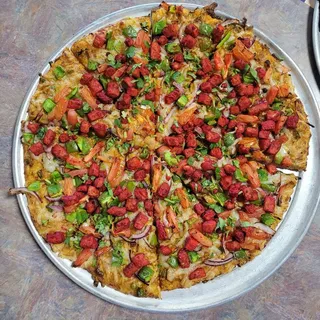 Vegan Chicken Tandoori Style Pizza