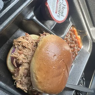 Pulled pork and beans