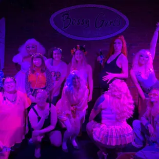 Our bachelorette party with the Queens and Kings of the Barbie burlesque show.
