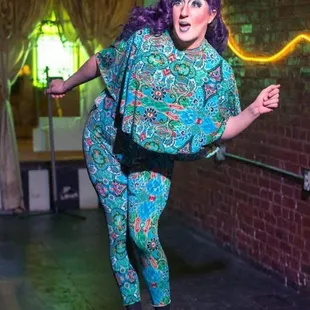 Award winning comedic drag performer Mary St Jaymes