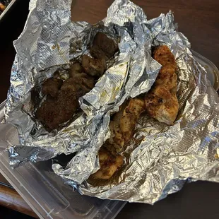 Chicken Kabab and Lamb Kabab