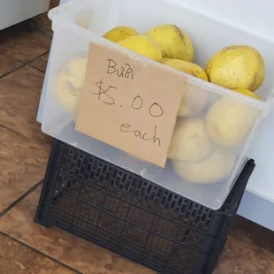 a box of lemons