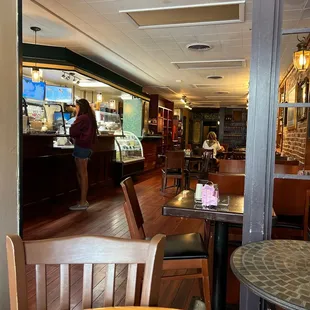 A view into the lobby from the little nook by the door!