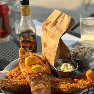 Fish and chips sampler