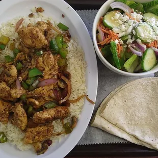 Chicken plate with Rice and salad