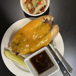 Roast beef sandwich and pasta salad both were very good