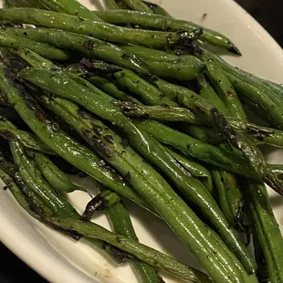 Charred green beans we enough to share and delicious