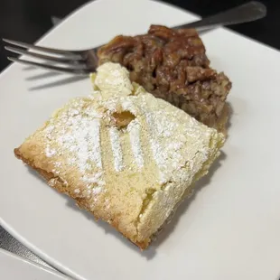 Lemon tart and Pecan Diamonds