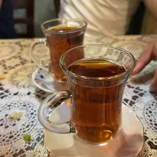 Turkish hot tea after meal! Cleans your palate!