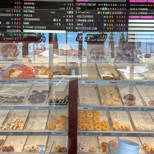 a display of a variety of doughnuts