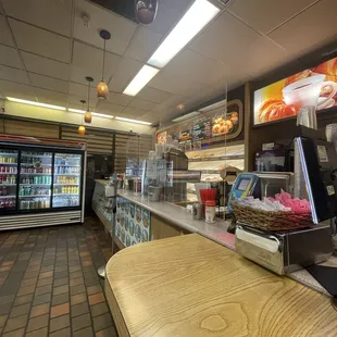 the inside of a restaurant