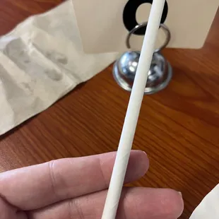 Paper straws. Bring your own if it's a deal breaker for you.