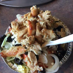 Chicken Kabob salad