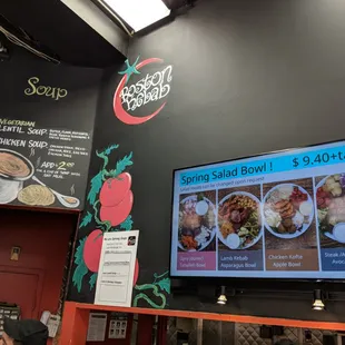 Menu Screen at Boston Kebab House 7/2018