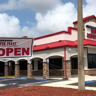 the front of the restaurant