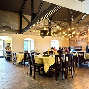 Clean and roomy dining area