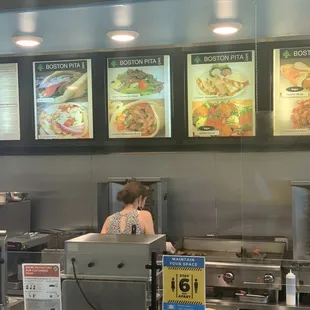 a woman ordering food