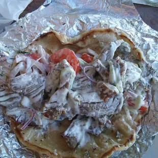 Steak gyro. Really tasty!!