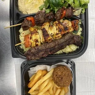 Mix kebab plate