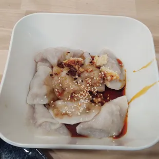 Pork Dumplings in Chengdu Style Zhong Sauce