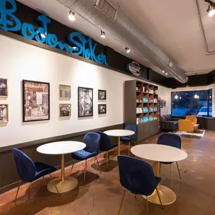 the interior of a coffee shop